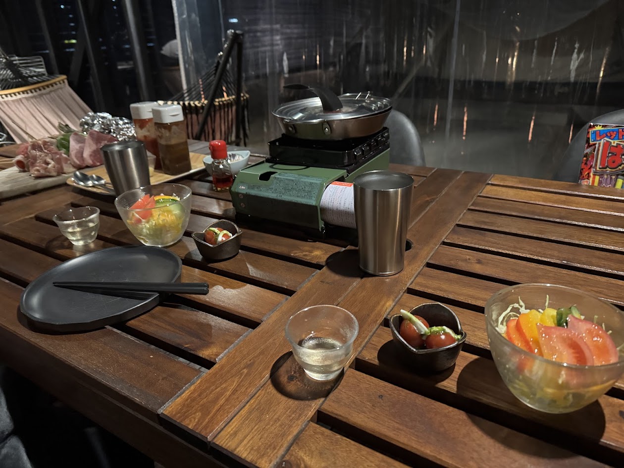 夕食BBQ